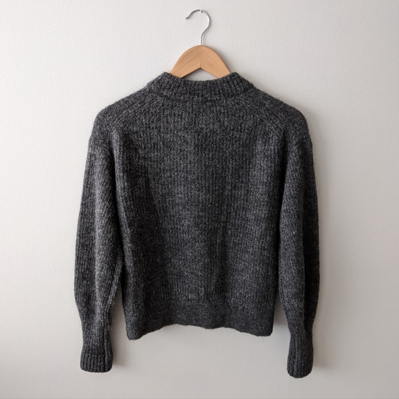 Everlane Cropped Alpaca Cardigan Grey XS - Picture 5 of 7